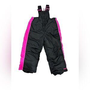 Pacific Trail Girls Size 18M Bib Overall Snow Pants Winter Pink Black Infant Ski